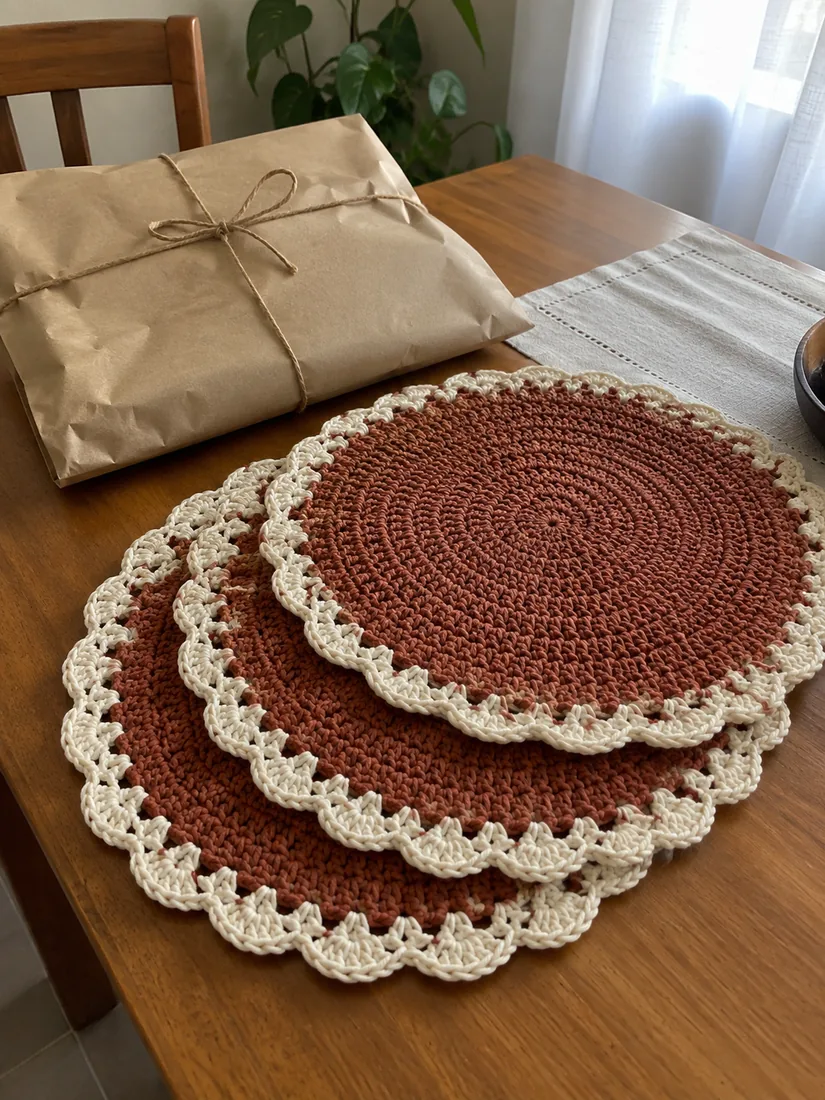 Pedido de sousplats preparado por Fernanda