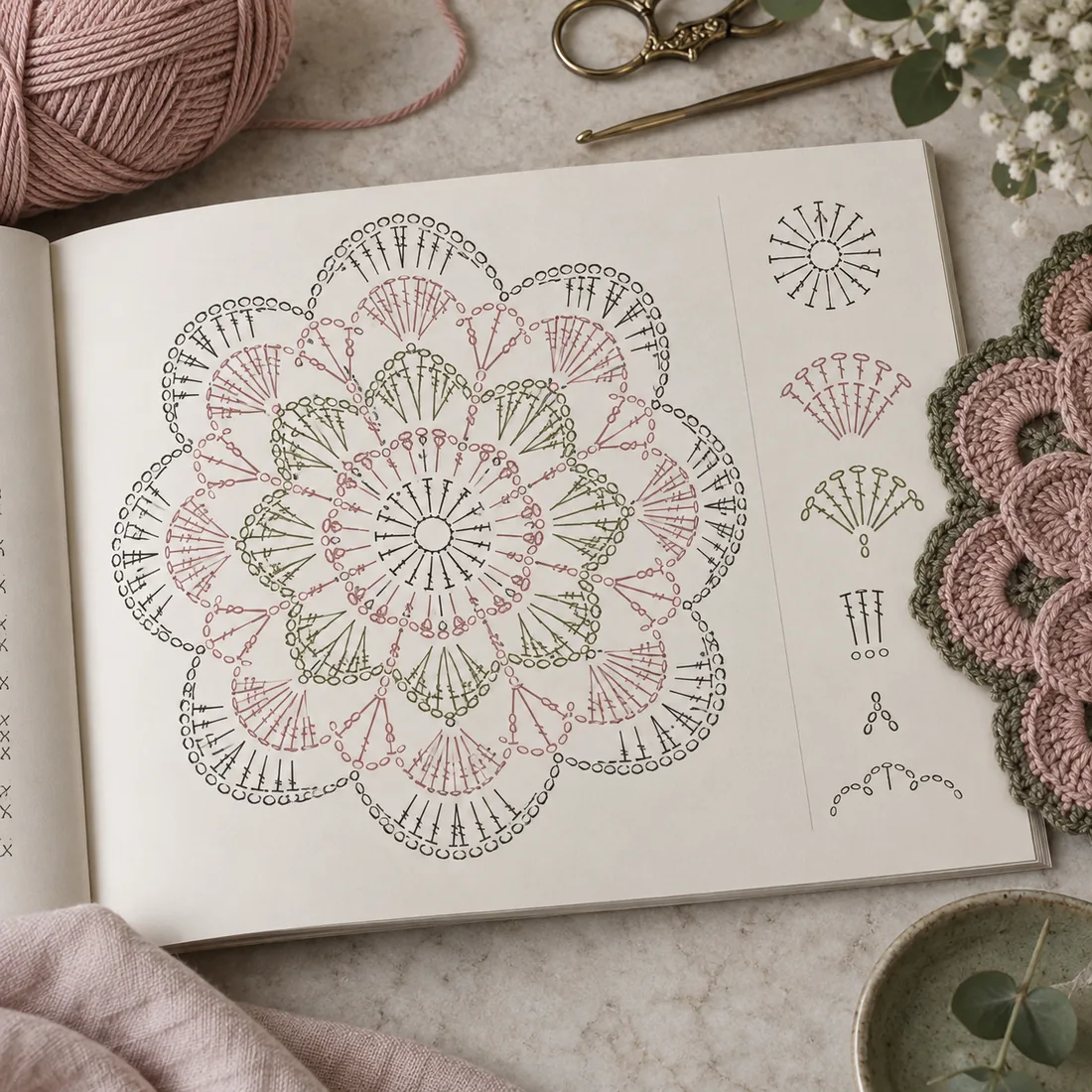 Muestra de molde floral