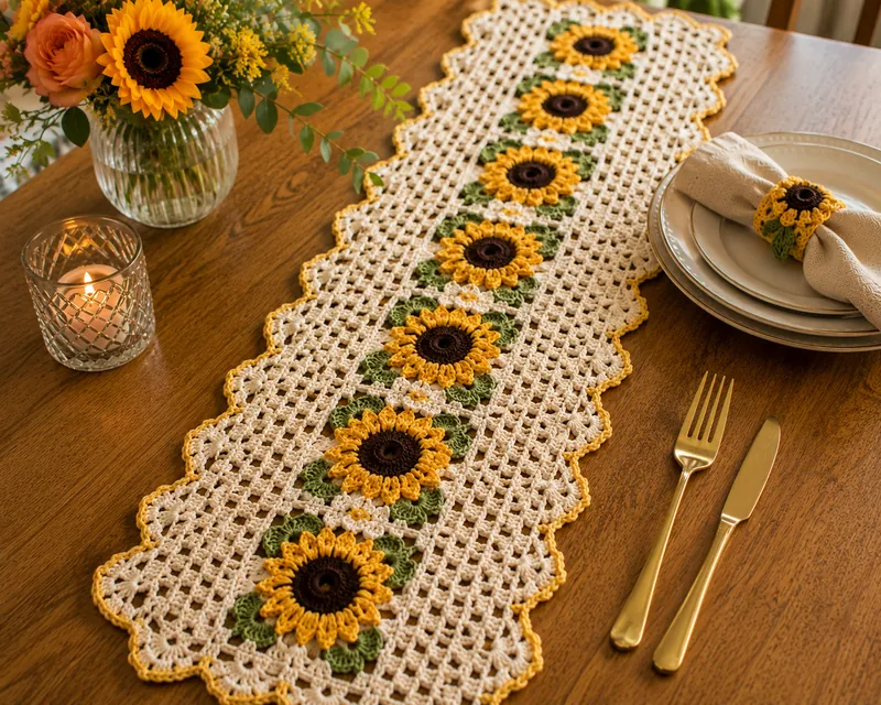 Camino de mesa de crochet