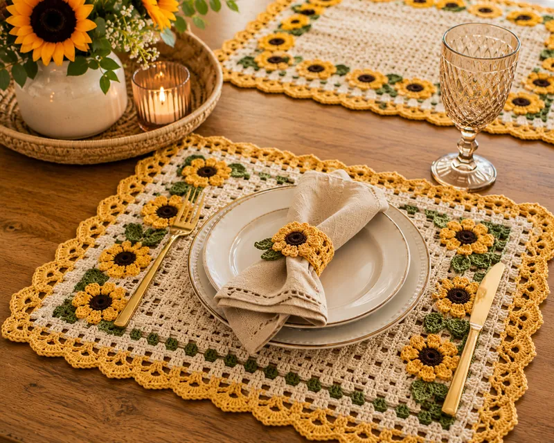 Composición moderna de crochet